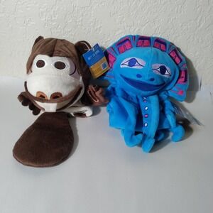 Lot Of 2  Native Northwest Puppets Magic the Octopus & Bizzy the Beaver New
